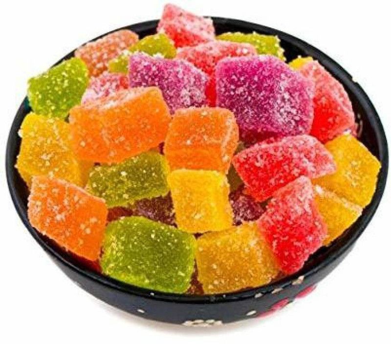 CHATOKDE Jelly Bites Sweet-Coated in Sugar and Brightly Coloured / Jelly Ball / Multi Colour Mix Fruit Jelly Munchies / Jelly Beans Mix Fruits Jelly Beans (Pack Of 900 g) Plain  (0.9 kg)