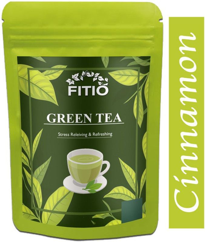FITIO Green Tea for Weight Loss | 100% Natural Green Loose Leaf Tea | Cinnamon Flavor Green Tea Pouch Premium (T299) Green Tea Pouch  (2500 g)