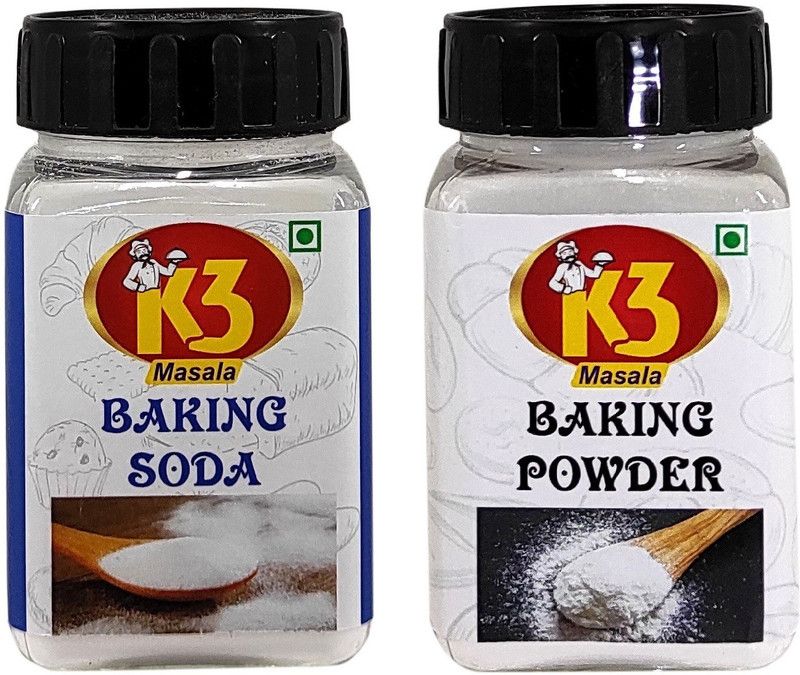 K3 Masala Baking Powder (100gm) And Baking Soda (100gm) (Pack of 2) Baking Powder  (2 x 100 g)