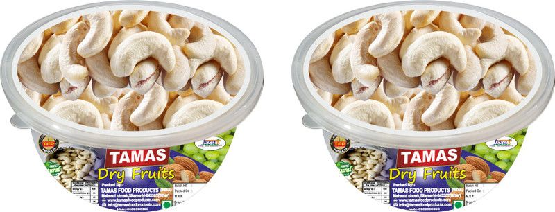 Tamas DRY FRUITS Premium Fresh Whole Cashews Cashew Nut (Kaju) 250Gx2 Dibba Cashews  (2 x 250 g)