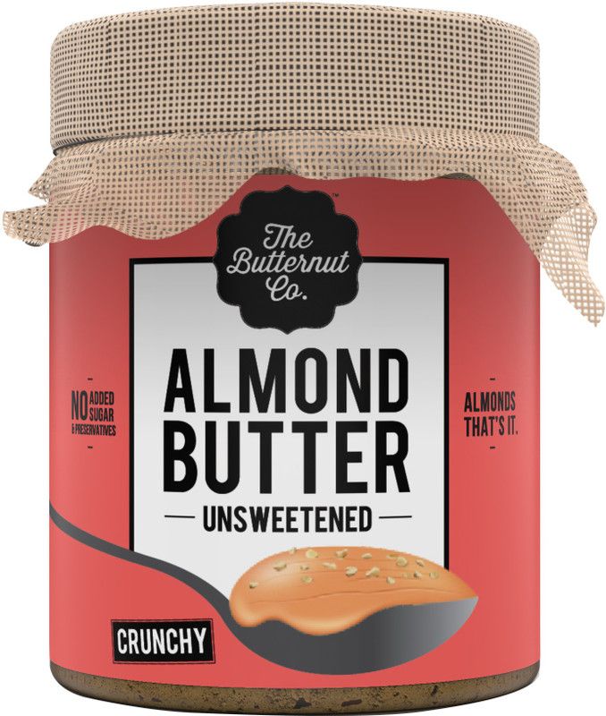 The Butternut Co. Unsweetened Almond Butter – Crunchy 200 g