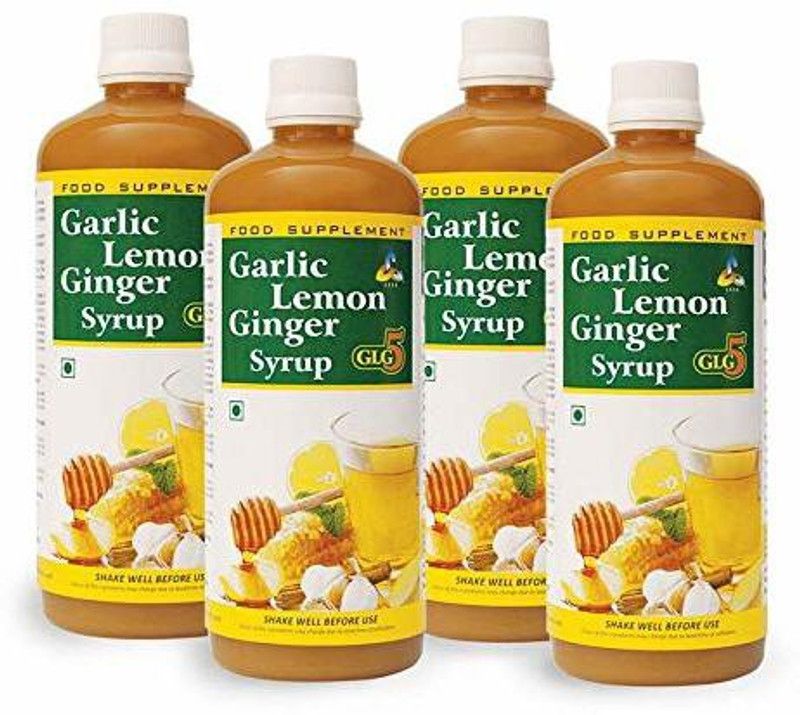 SKSB 025-525-4 Garlic Lemon Ginger Apple Cider Vinegar Honey  (2100 ml, Pack of 4)