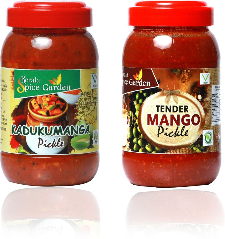 Kerala Spice Garden Kadukumanga + Tender Mango Pickle | 100% Natural | Kerala Style |Combo Mango Pickle  (2 x 0.5 kg)
