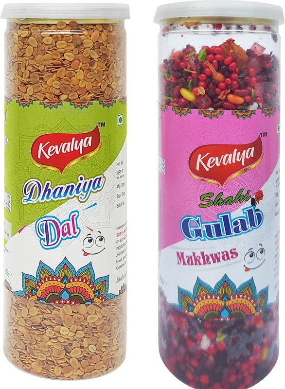 KEVALYA MOUTH FRESHENER Dhaniya Dal & Shahi Gulab Mukhwas DHANIYA, fennel seeds Mouth Freshener  (2 x 200 g)