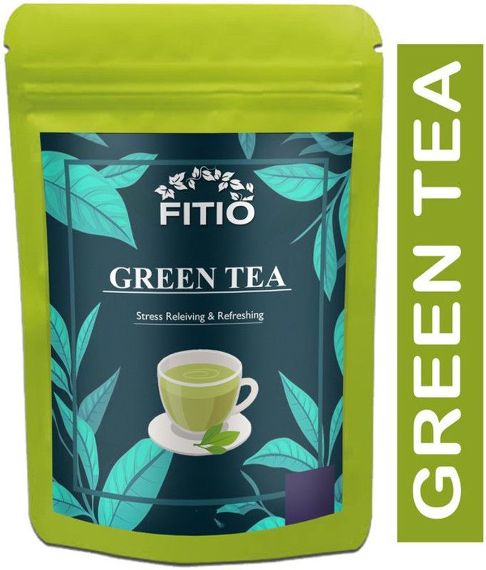 FITIO Green Tea for Weight Loss | 100% Natural Green Loose Leaf Tea | Pure Green Tea with No Additives Unflavoured Green Tea Pouch (T162) Green Tea Pouch  (500 g)