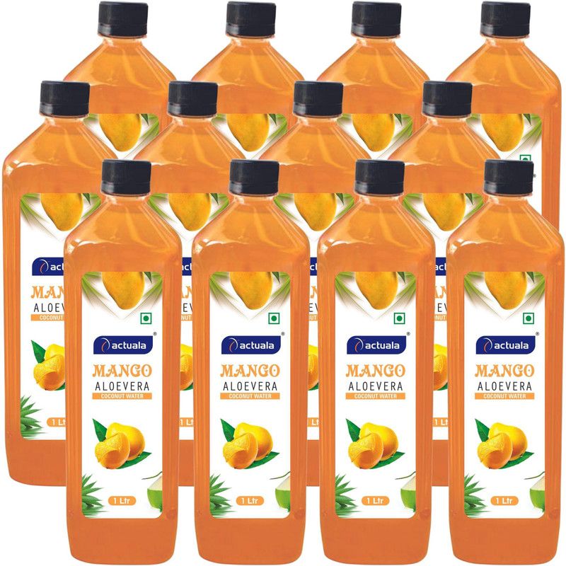AACTUALA Mango Aloe Vera Coconut Water Fruit Juice, Aloe Vera Juice - 1000ml  (12 x 1 L)