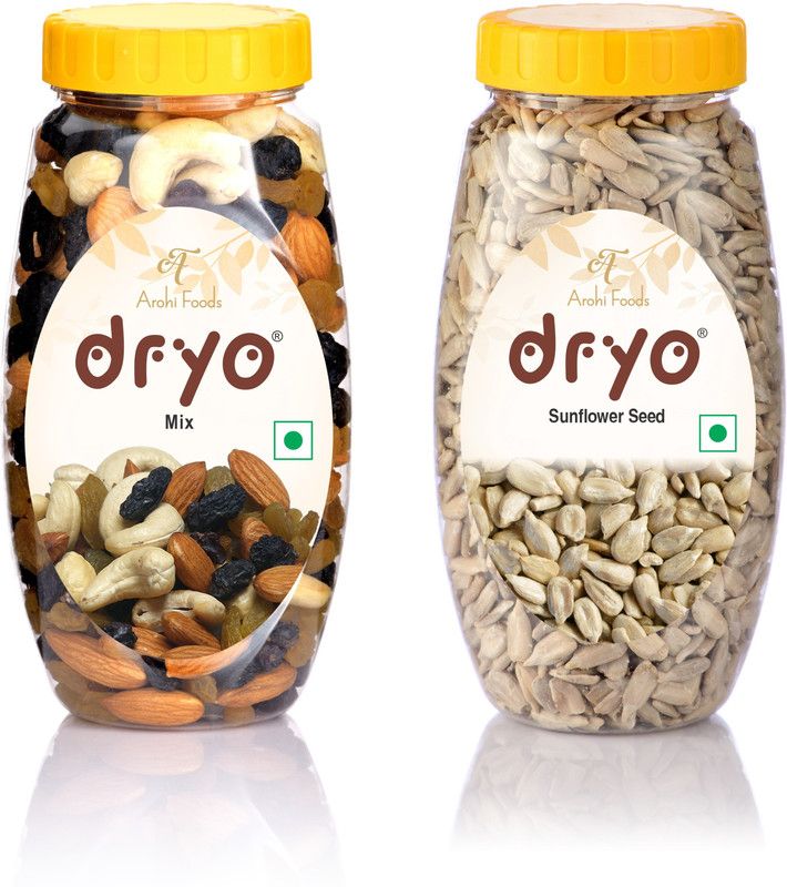 dryo Dry Fruit Combo Dry Fruit Mix 220g & Sunflower Seed 230g Assorted Fruits & Nuts  (2 x 235 g)