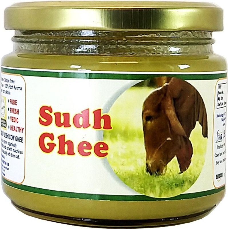 OCB Sudh Ghee Grassfed, Cultured, Premium & Traditional Ghee | Immunity Booster Ghee 250 g Glass Bottle