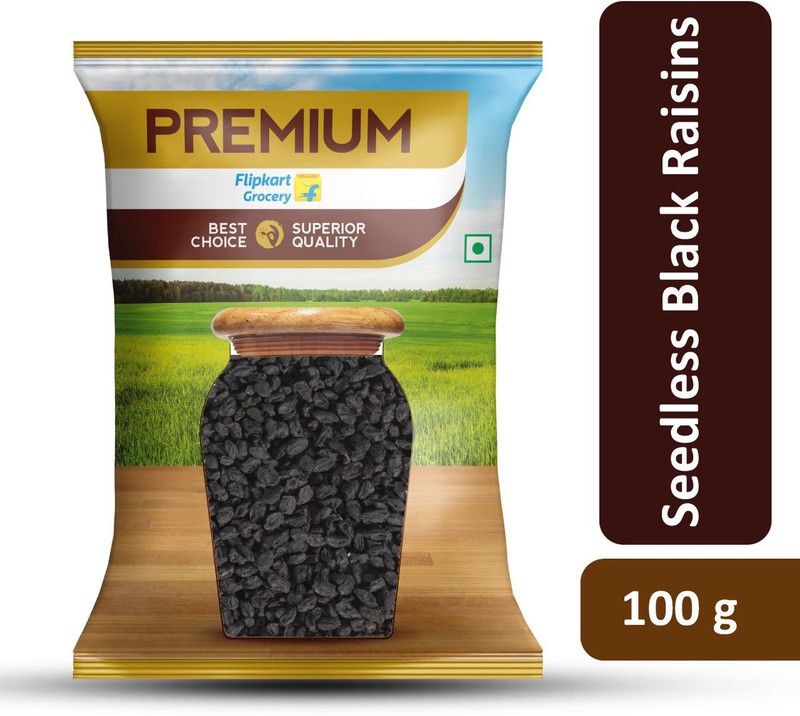 Flipkart Supermart Select Seedless Black Raisins  (100 g)