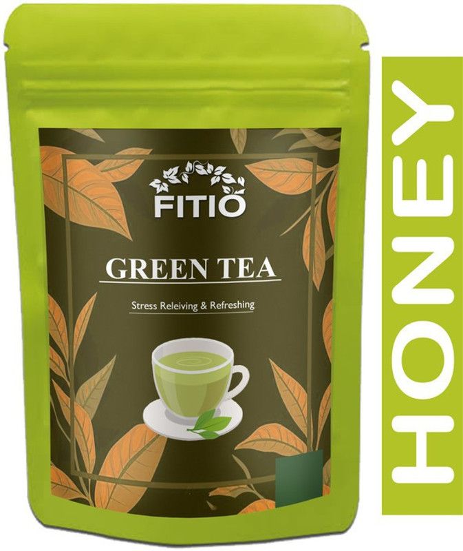 FITIO Green Tea for Weight Loss | 100% Natural Green Loose Leaf Tea | Honey Flavor Green Tea Pouch Premium (T479) Green Tea Pouch  (250 g)