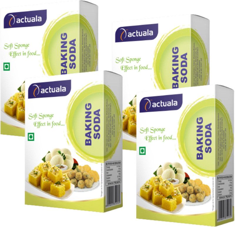 AACTUALA Aluminum-Free Baking Soda for Cooking - Pack of 4 Baking Soda Powder  (4 x 100 g)