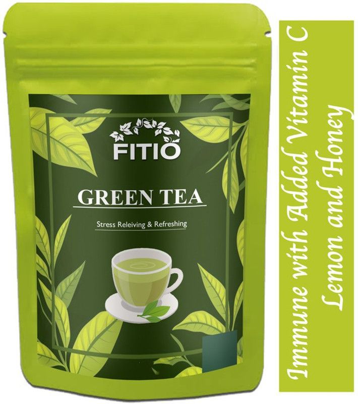 FITIO Green Tea for Weight Loss | 100% Natural Green Loose Leaf Tea | Honey, Lemon, Immunity Booster Flavor Green Tea Pouch Premium (T808) Green Tea Pouch  (375 g)
