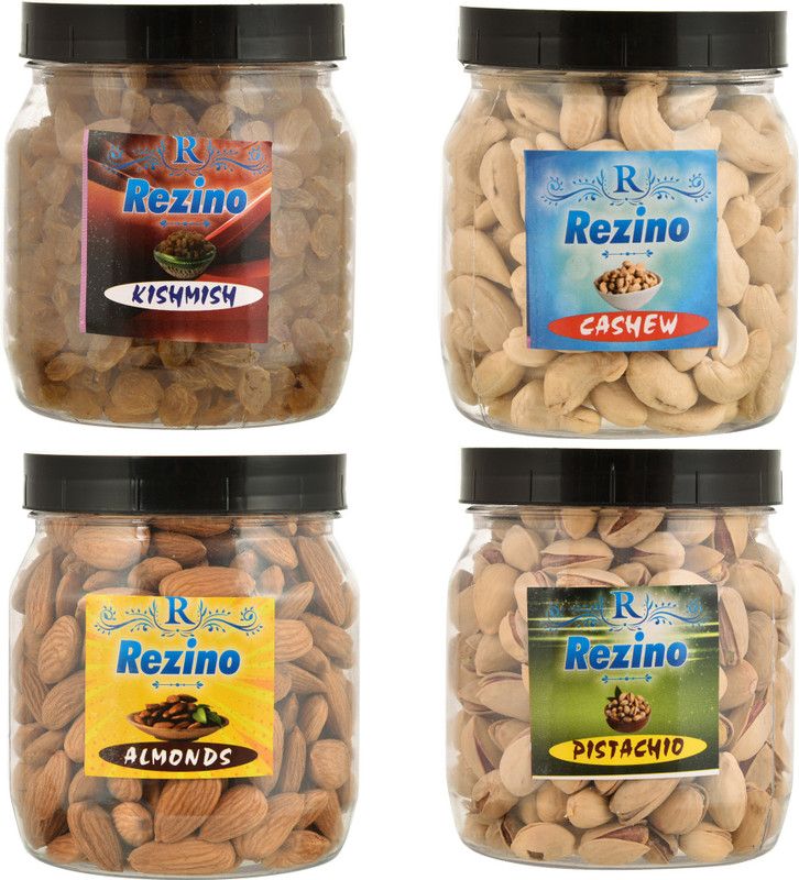 Rezino Natural foods DRY FRUIT COMBO 250 GM EACH Almonds, Cashews, Pistachios, Raisins  (4 x 250 g)