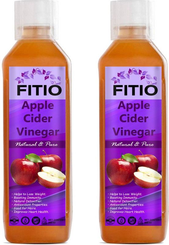 FITIO Nutrition Apple cider vinegar with mother Vinegar (P) (Pack Of 2) Vinegar  (2 x 500 ml)
