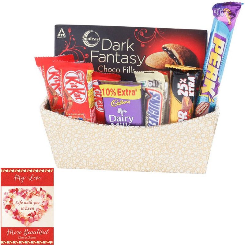 SurpriseForU Valentines Day Chocolate Gift | Valentine Gift With Love Card | 149 Combo  (Chocolates & Love Card)