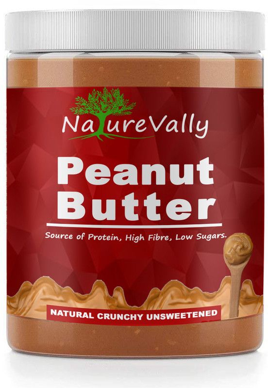 NatureVally Natural Crunchy Unsweetened Peanut Butter 400g | Rich in Protein Pro 400 g
