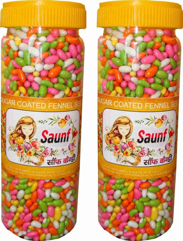 TT T T SUGAR COATED FENNEL SEEDS - SAUNF CANDY SAUNF  (2 x 0.2 kg)