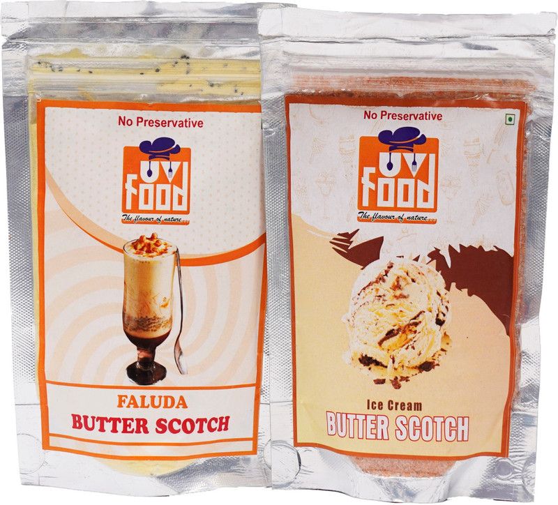 The UV Food Super Tasty Butter Scotch Combo- Icecream + Faluda (Instant Mix & Premix) 235 g  (Pack of 2)