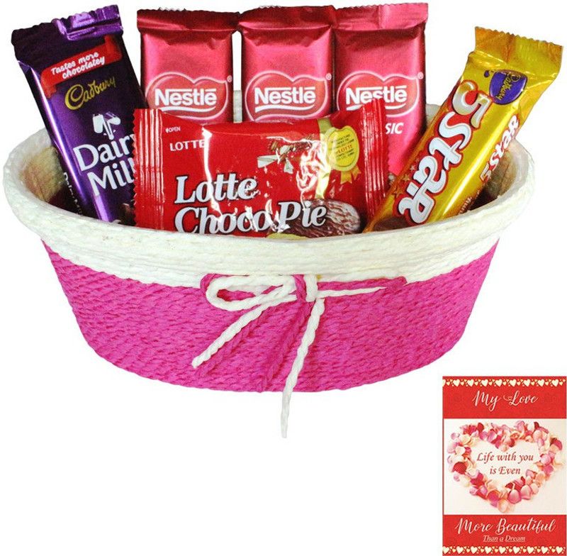 SurpriseForU Valentines Day Chocolate Gift | Valentine Gift With Love Card | 18 Combo  (Chocolates & Love Card)