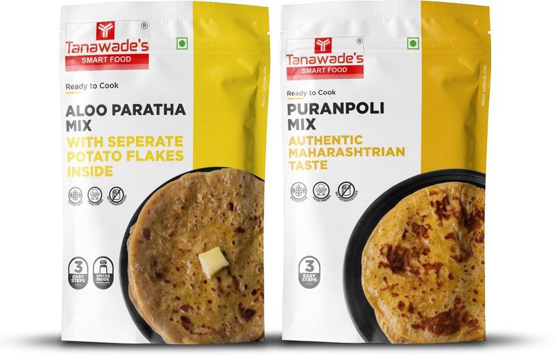 Tanawade's SMART FOOD TSF Aloo Paratha, Puran Poli Mix, Ready to Cook, Pack of 2 400 g  (Pack of 2)