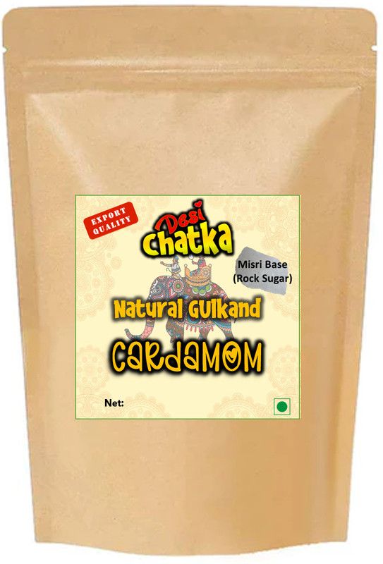 Desi Chatka Natural Gulkand with Cardamom in Misri base 1 Kg in a pouch sugar Mouth Freshener  (1 kg)