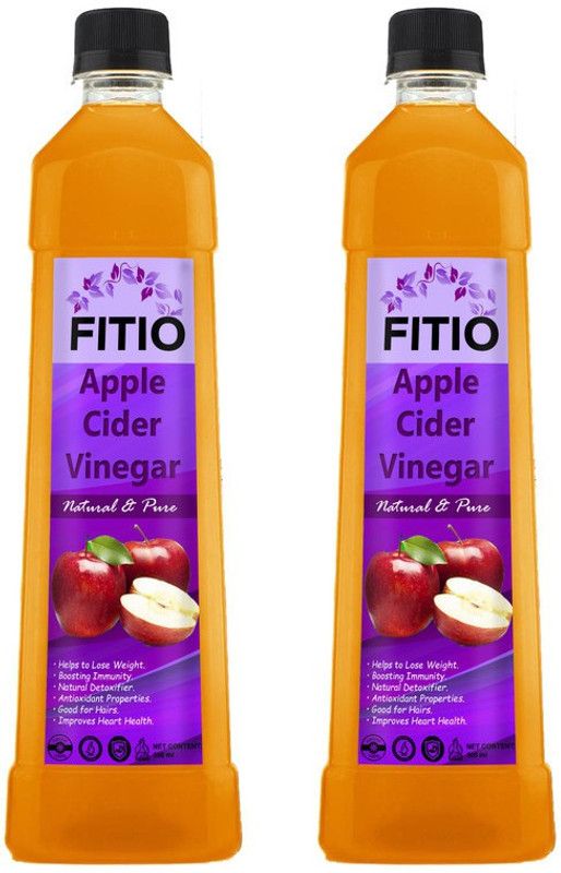 FITIO Nutrition Apple Cider Vinegar With Mother Vinegar Vinegar (Pack Of 2) Vinegar  (2 x 500 ml)
