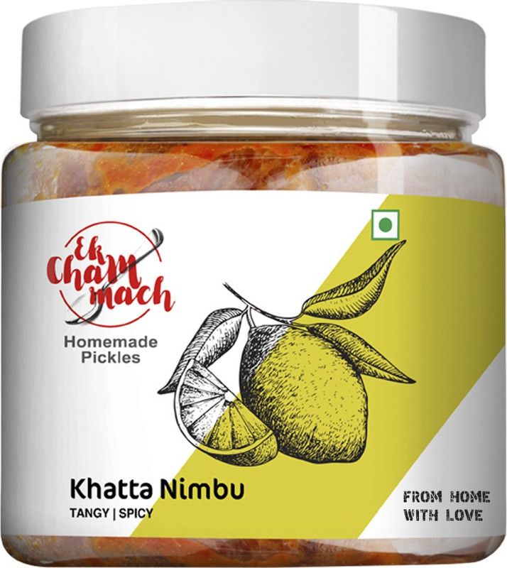 Ek Chammach Homemade Pickles - Khatta Nimbu Lemon Pickle  (250 g)