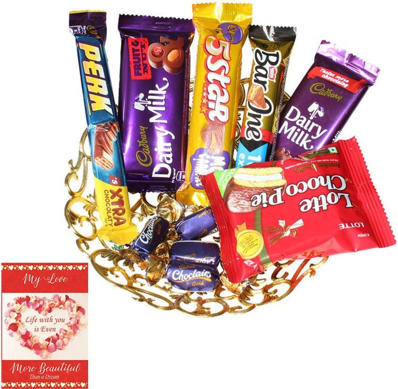 SurpriseForU Valentines Day Chocolate Gift | Valentine Gift With Love Card | 462 Combo  (Chocolates & Love Card)
