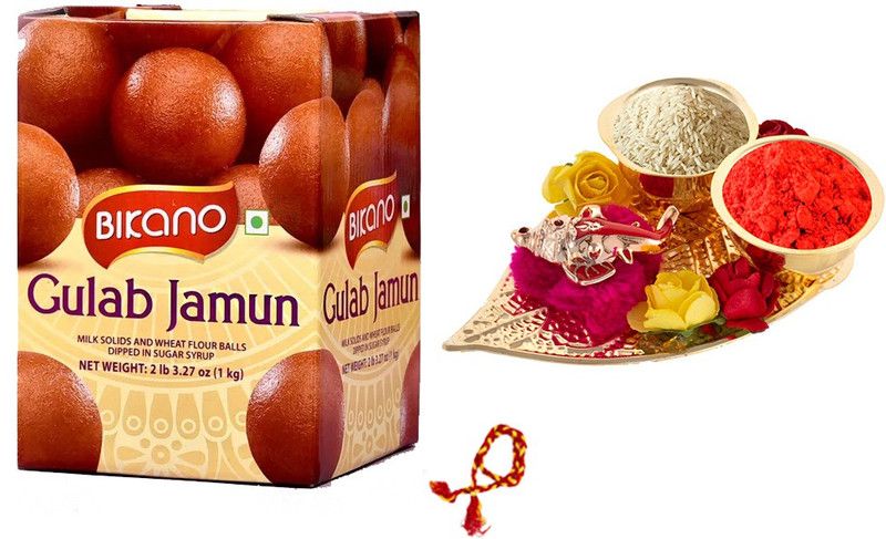 Bikano Bhai Dooj thali with Gulab Jamun Combo  (1000gm)
