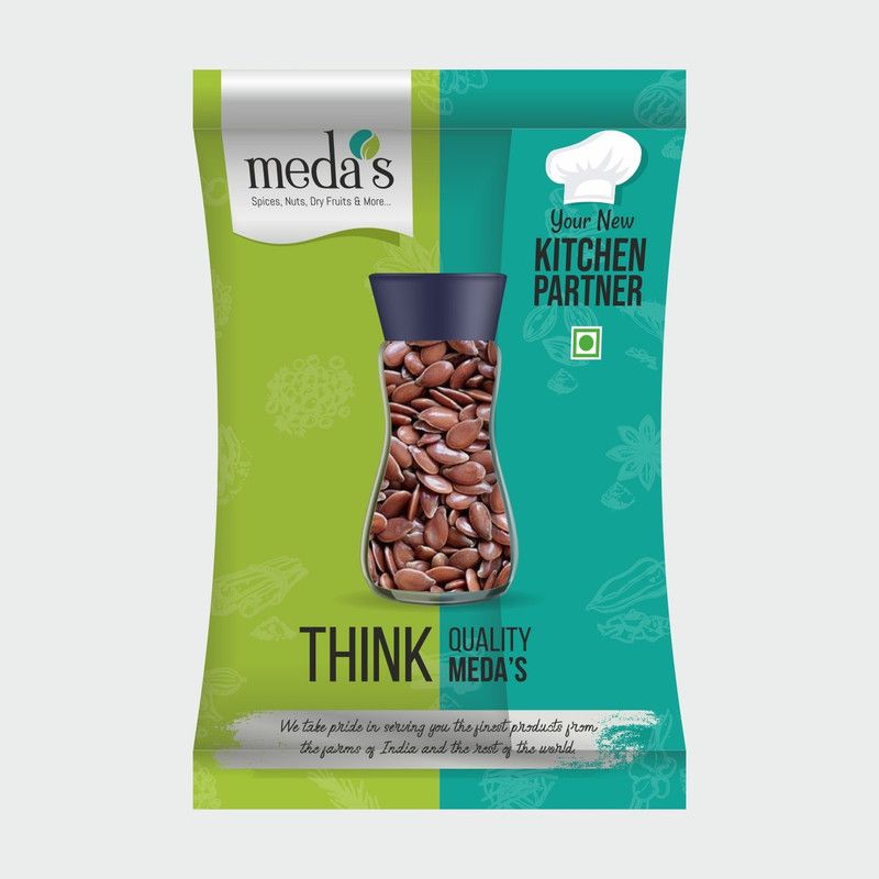 Meda's Organic Flax Seeds 400 Grams (100g x 4) Brown Flax Seeds  (400 g, Pack of 4)