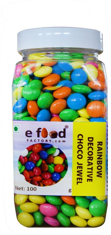 E Food Factory Rainbow Decorative Choco Jewel Sprinkles  (100 g, Chocolate)