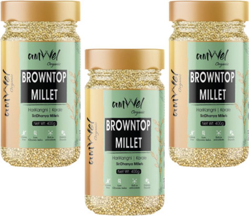 Amwel Browntop Millet 400g (SiriDhanya Millets|Hari Kangni|Korale)-Pack of Three=1200g Browntop Millet  (1200 g, Pack of 3)
