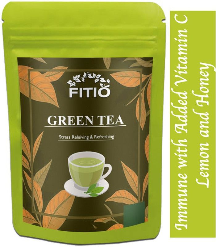 FITIO Green Tea for Weight Loss | 100% Natural Green Loose Leaf Tea | Honey, Lemon, Immunity Booster Flavor Green Tea Pouch Premium (T782) Green Tea Pouch  (350 g)