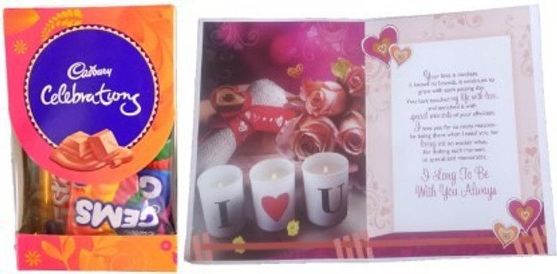 Bscreation Mini Gift Pack Chocolate With Greeting Card For Your Love Combo  (Cadbury Mini Gift Pack Chocoate - 1, Greeting Card - 1)