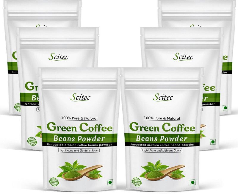 Scitec Organic Green Coffee Beans Powder for Weight Loss (Unroasted green coffee) Instant Coffee  (Green Coffee Flavoured) (400 gm) (Pack of 6) Instant Coffee  (6 x 400 g)