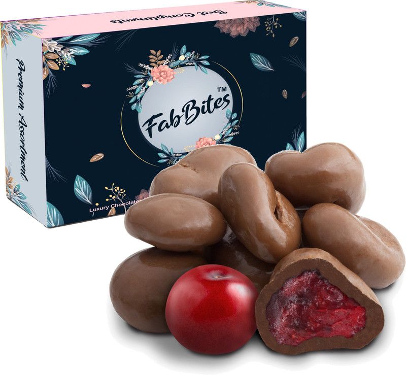 FabBites Milk chocolate coated cranberry-200 gram Bars  (200 g)