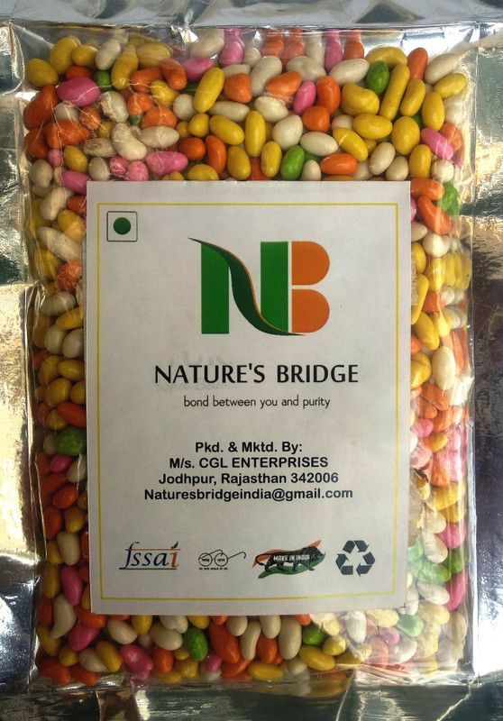 Nature's Bridge Multicolour Sweet Fennel/ Sweet Fennel/ Mukhwas/ Meethi Saunf/ Colourful Saunf - (200 gms) Sweet Mouth Freshener  (200 g)
