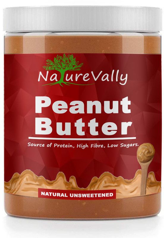NatureVally Natural Unsweetened Peanut Butter 450g | Rich in Protein Premium 450 g