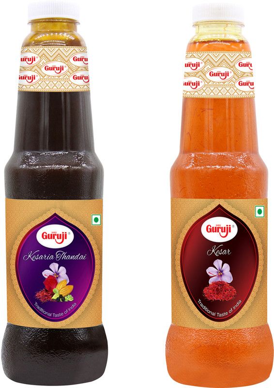 SHREE GURUJI Kesaria thandai & Kesar (pack of 2)  (2 x 1 L)