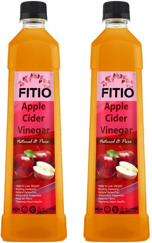 FITIO Nutrition Apple Cider Vinegar With Mother Vinegar Vinegar (O) (Pack Of 2) Premium Vinegar  (2 x 500 ml)