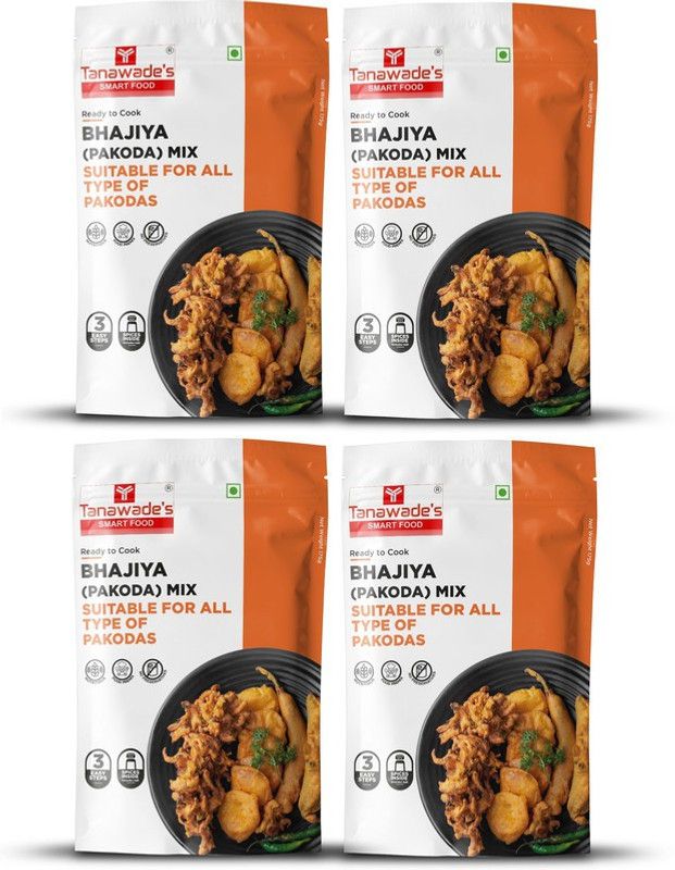 Tanawade's SMART FOOD TSF Instant Bhajiya (Pakoda) Mix, Ready to Cook, Pack of 4 720 g  (Pack of 4)