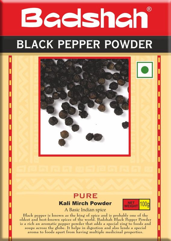 Badshah Black Pepper Powder | Kali Mirch | Hygienically Packed | No Preservatives |  (100 g)