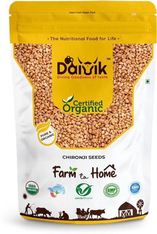 DAIVIK ORGANIC Chironji Seeds | Almondette Seeds | Saaraparuppu, 100 g Chironji Seeds  (100 g)