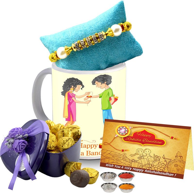 Midiron IZ19Choco15TinBoxPur4CDRsetMUMN-Box-STRakhi-70 Combo  (1 rakhi combo set)