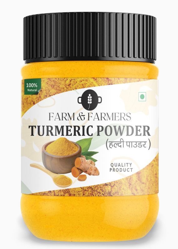 Farm & Farmers Organic Turmeric|Haldi Powder |100% Vegan, Gluten Free and NO Additives 100grams  (100)