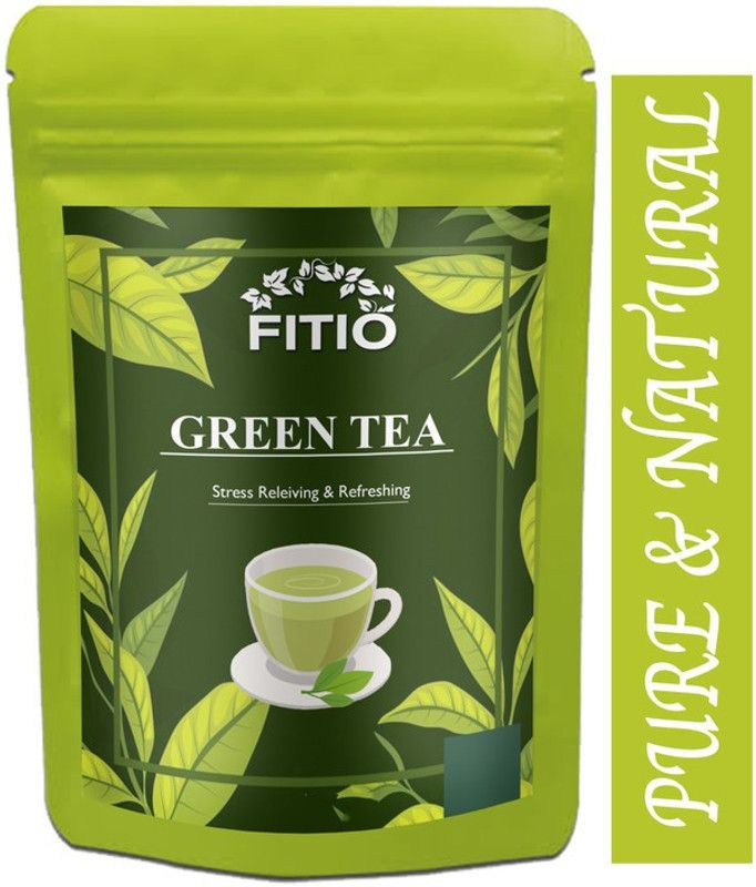 FITIO Green Tea for Weight Loss | 100% Natural Green Loose Leaf Tea | Pure Green Tea with No Additives Unflavoured Green Tea Pouch (T1106) Green Tea Pouch  (300 g)