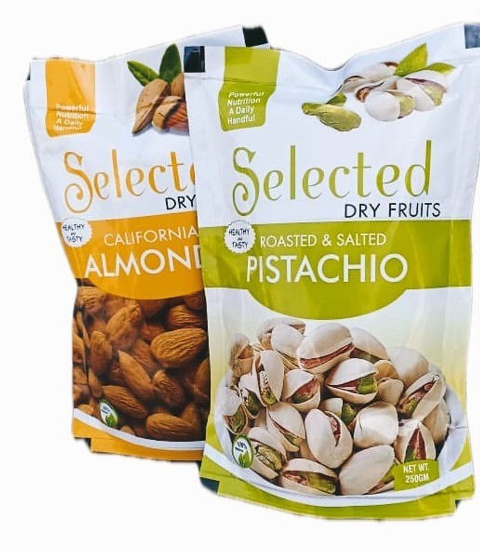 loveraj 2 combo of Pistachios and almond both of (750-750g) 30 Pistachios and almond Pistachios, Almonds  (2 x 750 g)