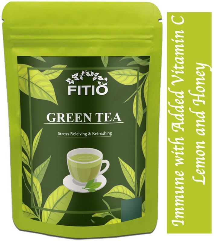 FITIO Green Tea for Weight Loss | 100% Natural Green Loose Leaf Tea | Honey, Lemon, Immunity Booster Flavor Green Tea Pouch Pro (T820) Green Tea Pouch  (1500 g)