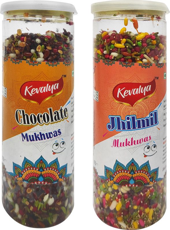 KEVALYA CHOCALATE MUKHWAS & Jhilmil Mukhwas MOUTH FRESHNERS, SAUNF (FENNEL SEEDS ) CHOCOLATE Mouth Freshener  (2 x 200 g)