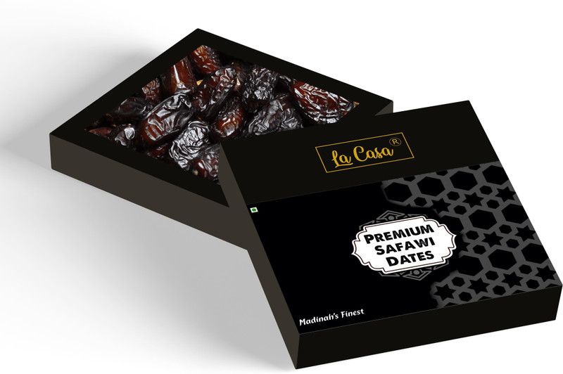 La Casa Premium Safawi Dates | Kalmi Khajoor | From Al Madina, Saudi Arabia | Organic | Dry Dates  (350 g)